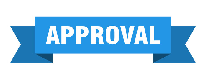 approval ribbon. approval isolated band sign. approval banner