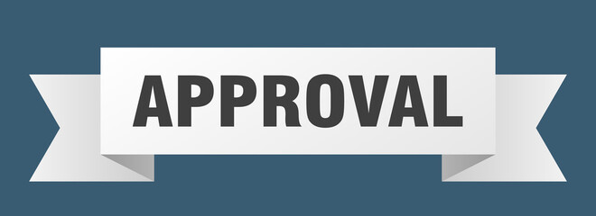 approval ribbon. approval isolated band sign. approval banner