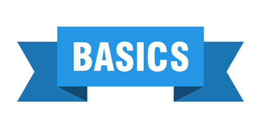 basics ribbon. basics isolated band sign. basics banner