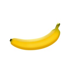 Banana 3d painting isolated on white background