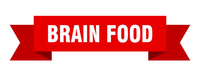 brain food ribbon. brain food isolated band sign. brain food banner
