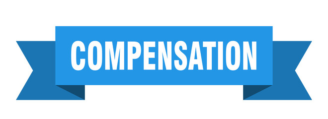 compensation ribbon. compensation isolated band sign. compensation banner