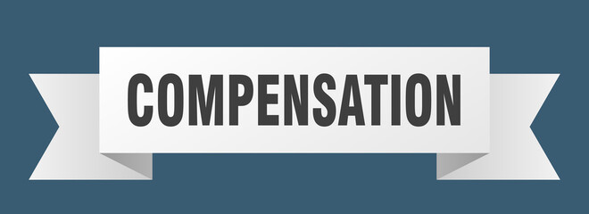 compensation ribbon. compensation isolated band sign. compensation banner