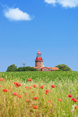Fototapeta na wymiar The Lighthouse of the holiday destination Bastorf, Baltic Sea - Mecklenburg Western Pomerania, Germany