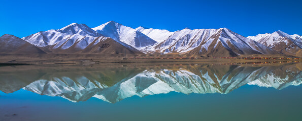 mountain Water reflections Panorama 