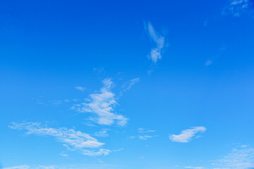 Low Angle view of clouds in blue sky as texture background