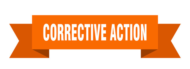 corrective action ribbon. corrective action isolated band sign. corrective action banner