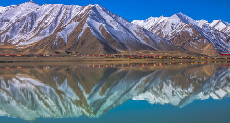 mountain Water reflections Panorama 