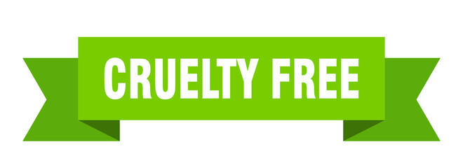 cruelty free ribbon. cruelty free isolated band sign. cruelty free banner