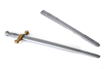 plastic sword in studio