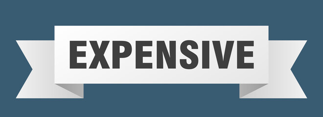 expensive ribbon. expensive isolated band sign. expensive banner