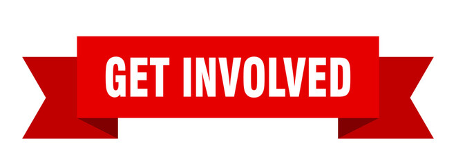 get involved ribbon. get involved isolated band sign. get involved banner