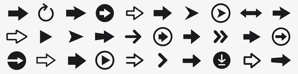 Tuinposter Arrow icons set. Arrow collection. Simple arrow big set. Vector illustration © warmworld