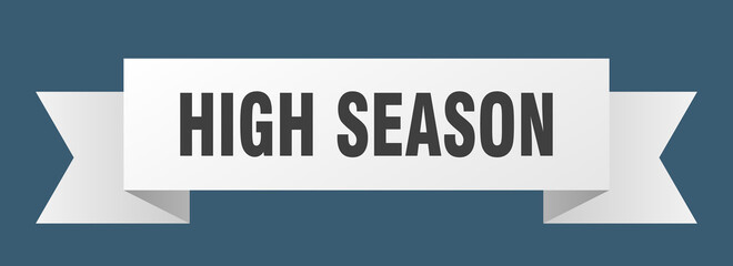 high season ribbon. high season isolated band sign. high season banner