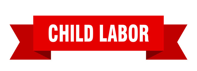 child labor ribbon. child labor isolated band sign. child labor banner