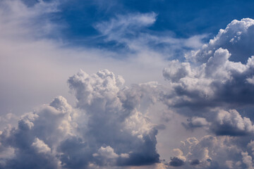 The cloudscape in the storm season