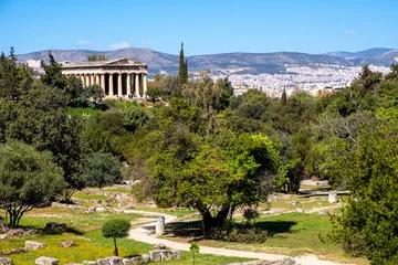 Foto op Canvas Ancient Temple of Hephaestus, Hephaisteion, in Athenian Agora archeological area of Athens, Greece © Art Media Factory
