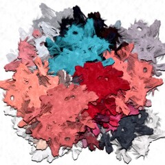 Abstract background. Psychedelic texture of brush strokes of colored paint of blurred lines and spots of different shapes and sizes