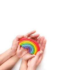 Rainbow, Thanks to NHS, Action to Support Doctors in Connection with the Coronavirus Pandemic, covid 19. National health system