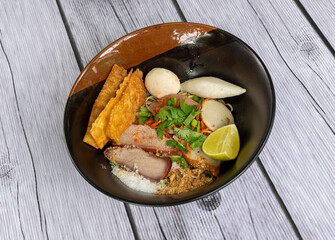 Thai Mixed Dishes of Soups and Rice 