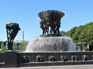 Fountain Vigeland in Frogner Park, Oslo, Norway