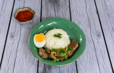 Thai Mixed Dishes of Soups and Rice 