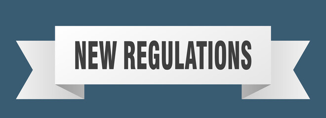 new regulations ribbon. new regulations isolated band sign. new regulations banner