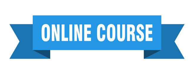 online course ribbon. online course isolated band sign. online course banner