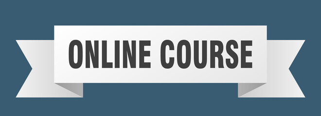 online course ribbon. online course isolated band sign. online course banner