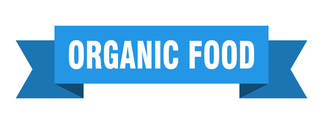 organic food ribbon. organic food isolated band sign. organic food banner