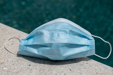 Used Corona Virus mask outdoors