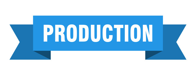 production ribbon. production isolated band sign. production banner