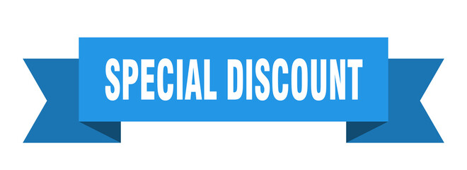 special discount ribbon. special discount isolated band sign. special discount banner