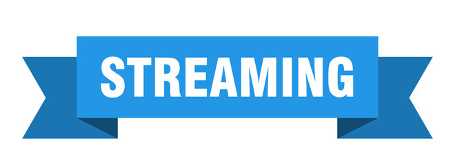 streaming ribbon. streaming isolated band sign. streaming banner