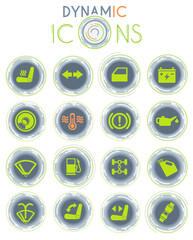 Car interface dynamic icons