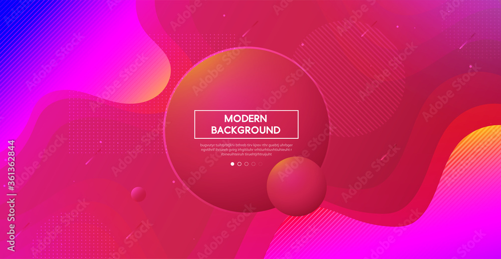 Poster dynamic geometric fluid shapes, wavy, dynamic, flowing and liquid abstract gradient background for b