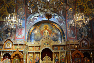 Fototapeta na wymiar San Francisco California USA - August 17, 2019: Holy Virgin Cathedral Russian Orthodox Church