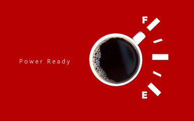 Coffee Poster Advertisement Flayers Illustration, Power ready.