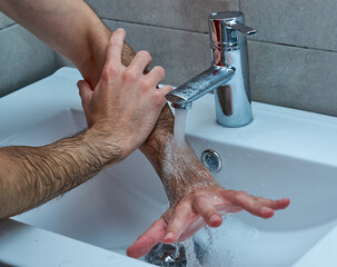 Correct ways to wash your hands. Covid precaution tips.