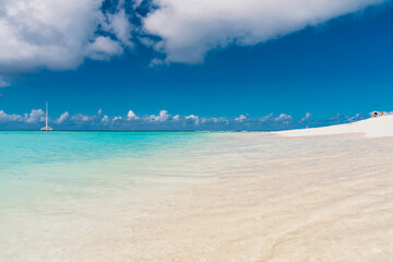 tropical island of the Caribbean, with blue sea and white beaches Anguilla