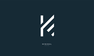 Alphabet letter icon logo KE