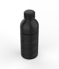 Bottles for water, juice and other drink isolated on a white background. 3d rendering