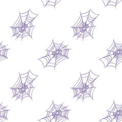Spider web seamless pattern. Halloween element.