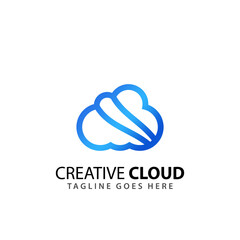 Abstract Crative Cloud Logos Design Vector Illustration Template