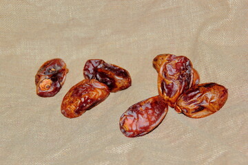 date fruit on the canvas background