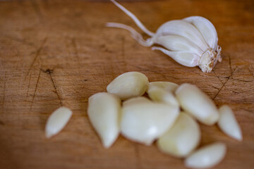 Garlic in preparation to fight the virus.