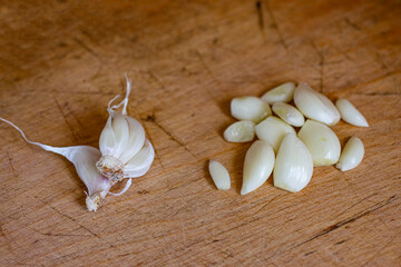 Garlic in preparation to fight the virus.