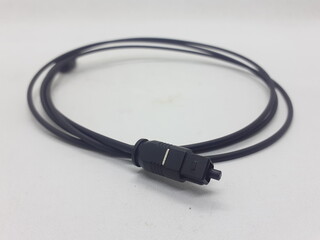 Electronic Connector Cable in White Isolated Background