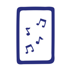 note musical in board isolated icon white background