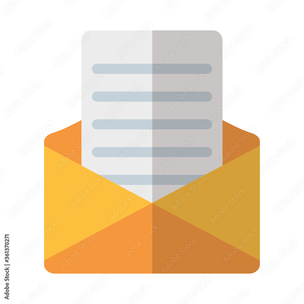 Poster envelope message icon vector design